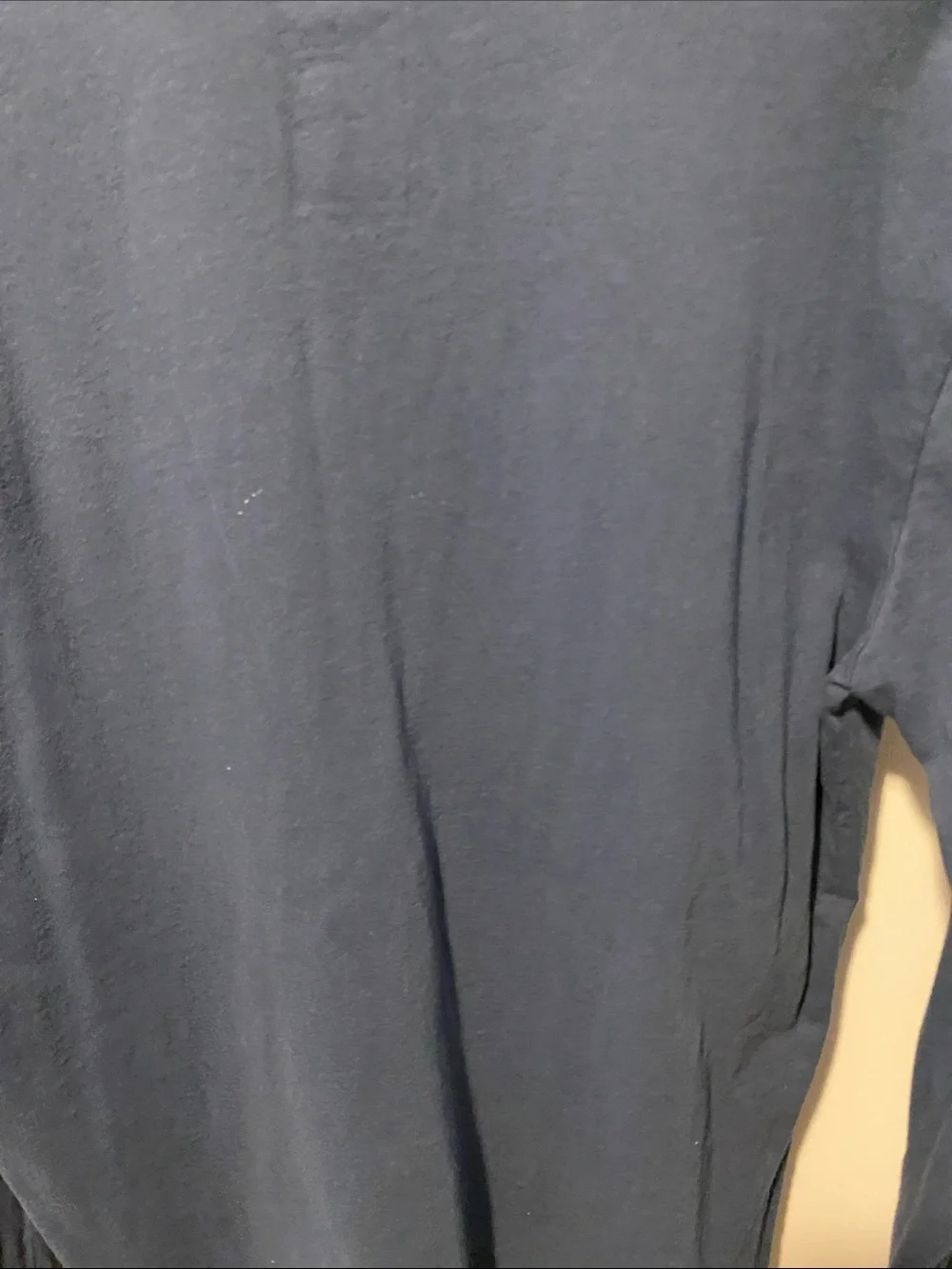 The North Face Blue Long Sleeve Logo Tee with White Print